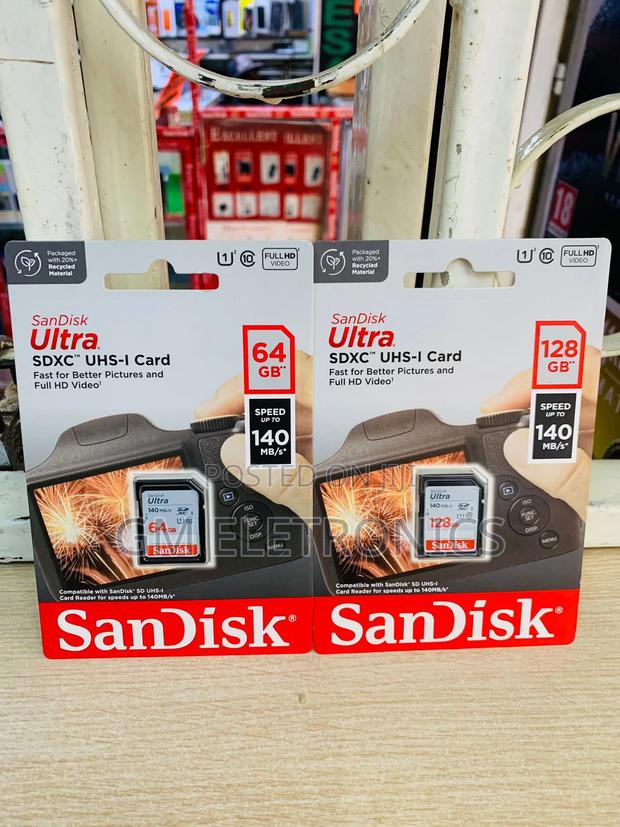 Sandisk 128gb Ultra 140mb/S Uhs-I SDXC Camera Memory Card(10 - thumbnail 2