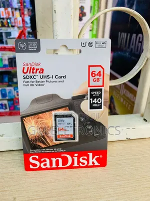 Sandisk 64gb Ultra 140mb/S Uhs-I SDXC Camera Memory Card(10)