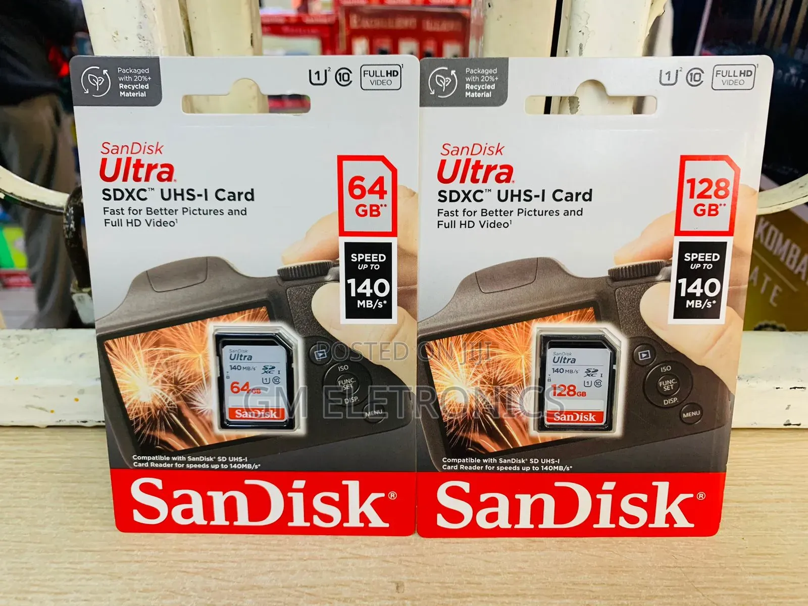 Sandisk 64gb Ultra 140mb/S Uhs-I SDXC Camera Memory Card(10)