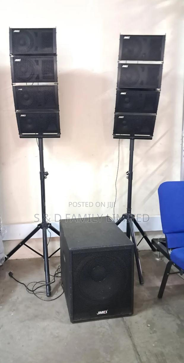 8 Six Inch Passive Speakers Plus Single 15 Inch Powered Bass
