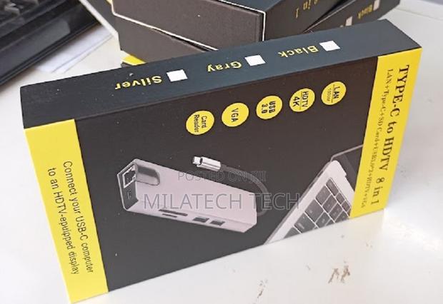 Quality Type-C 8-in-1 Adapter HDMI VGA LAN SD USB 3.0 - main view
