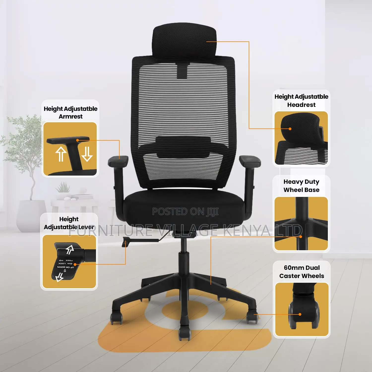 High Back Home Office Desk Chair
