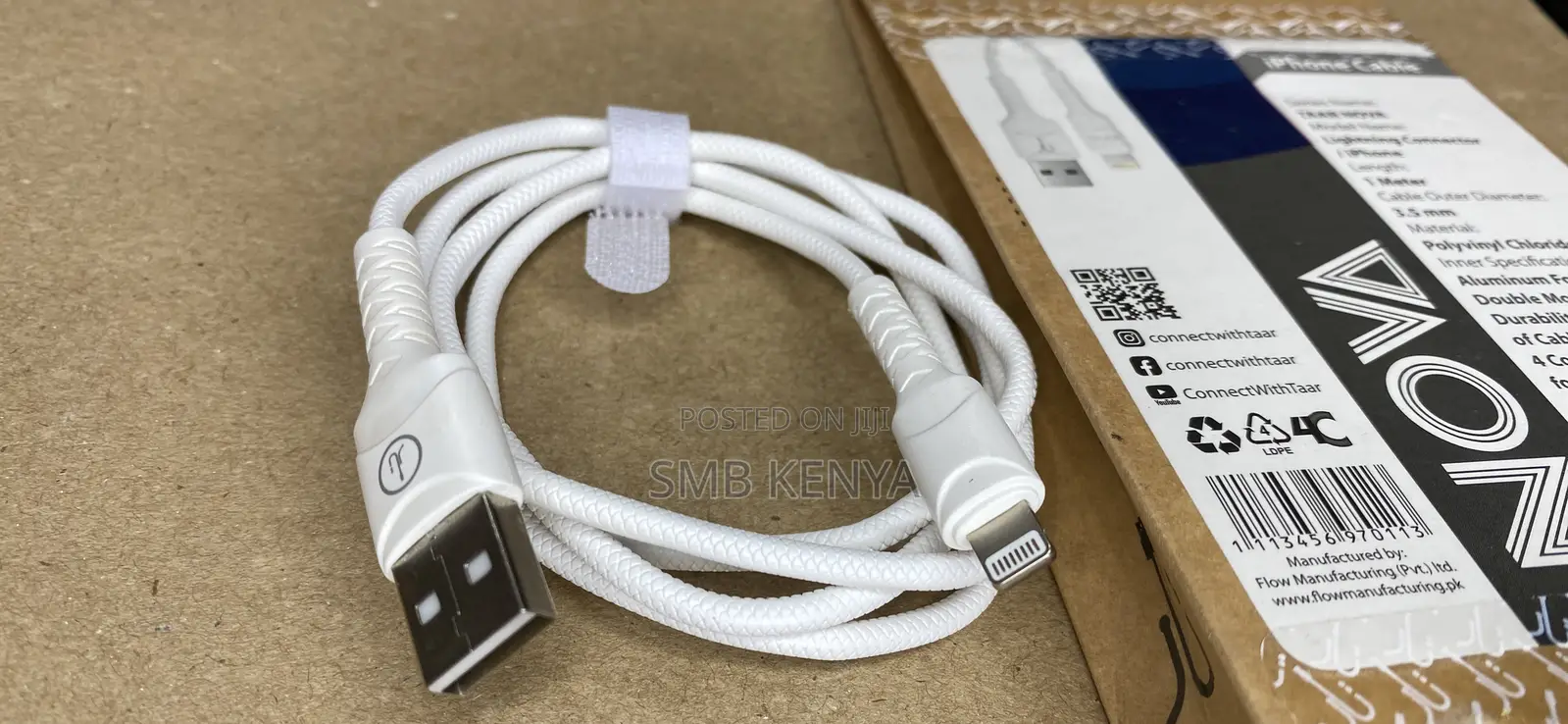 Nova 3A Gorilla Fast Charging USB iPhone Cable(6m Warranty)