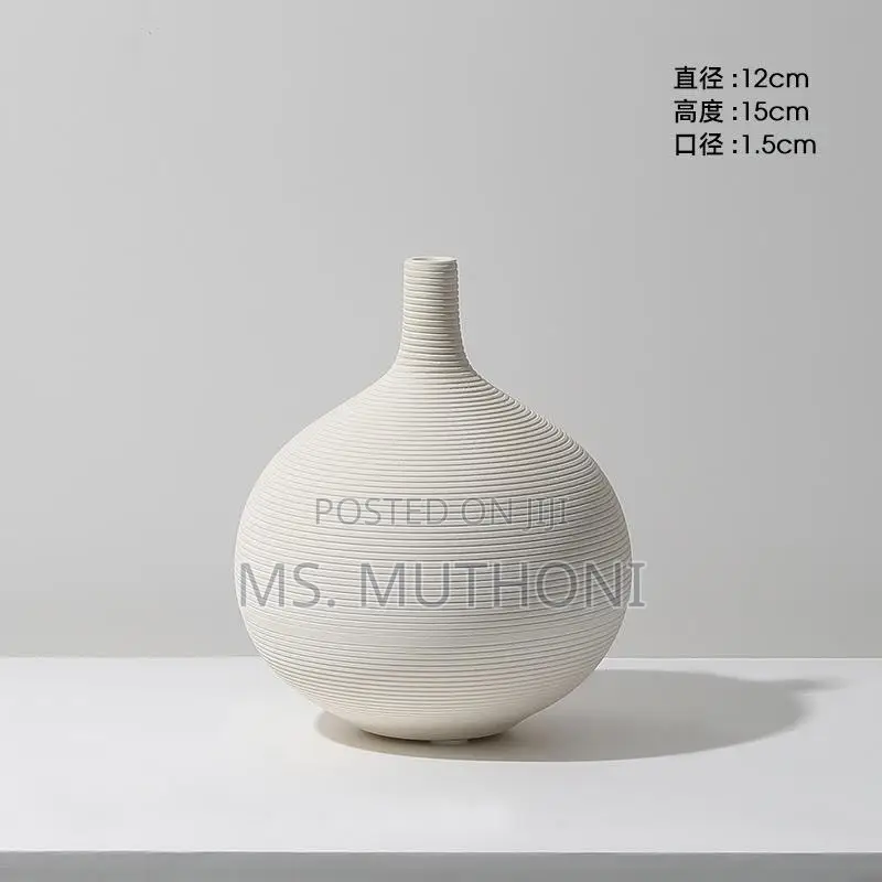 Simple Ceramic 3 in 1 Modern Home Decor Vase Set -