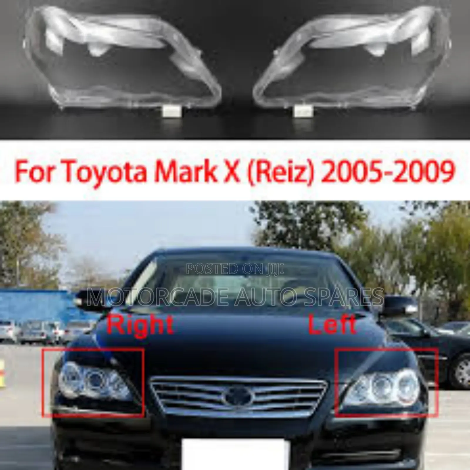 Toyota Mark X 2005-2009 Headlight Lens
