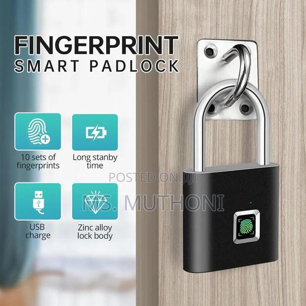 Keyless USB Charging Fingerprint Lock Smart Padlock - main view