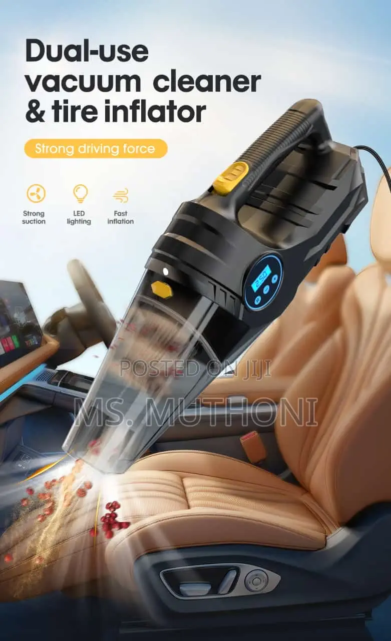 Portable Car Tyre Inflator and Vacuum Cleaner(Dual-Use)*