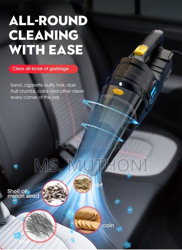 Portable Car Tyre Inflator and Vacuum Cleaner(Dual-Use)* - thumbnail 4