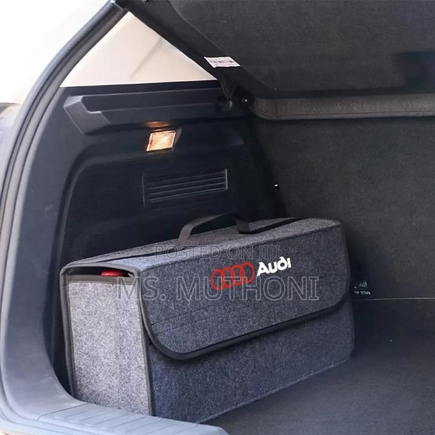 Gray Portable Foldable Car Trunk Organizer* - thumbnail 2