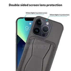 iPhone 12 Pro Max Leather Card Holder TPU Phone Case(Brown)