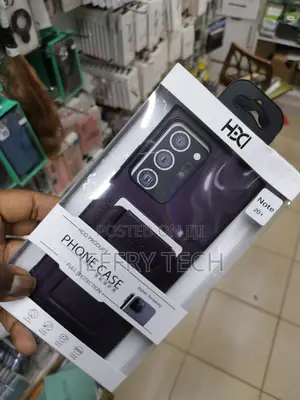 Leather Card Pocket Back Case Samsung Note 20 Plus Purple