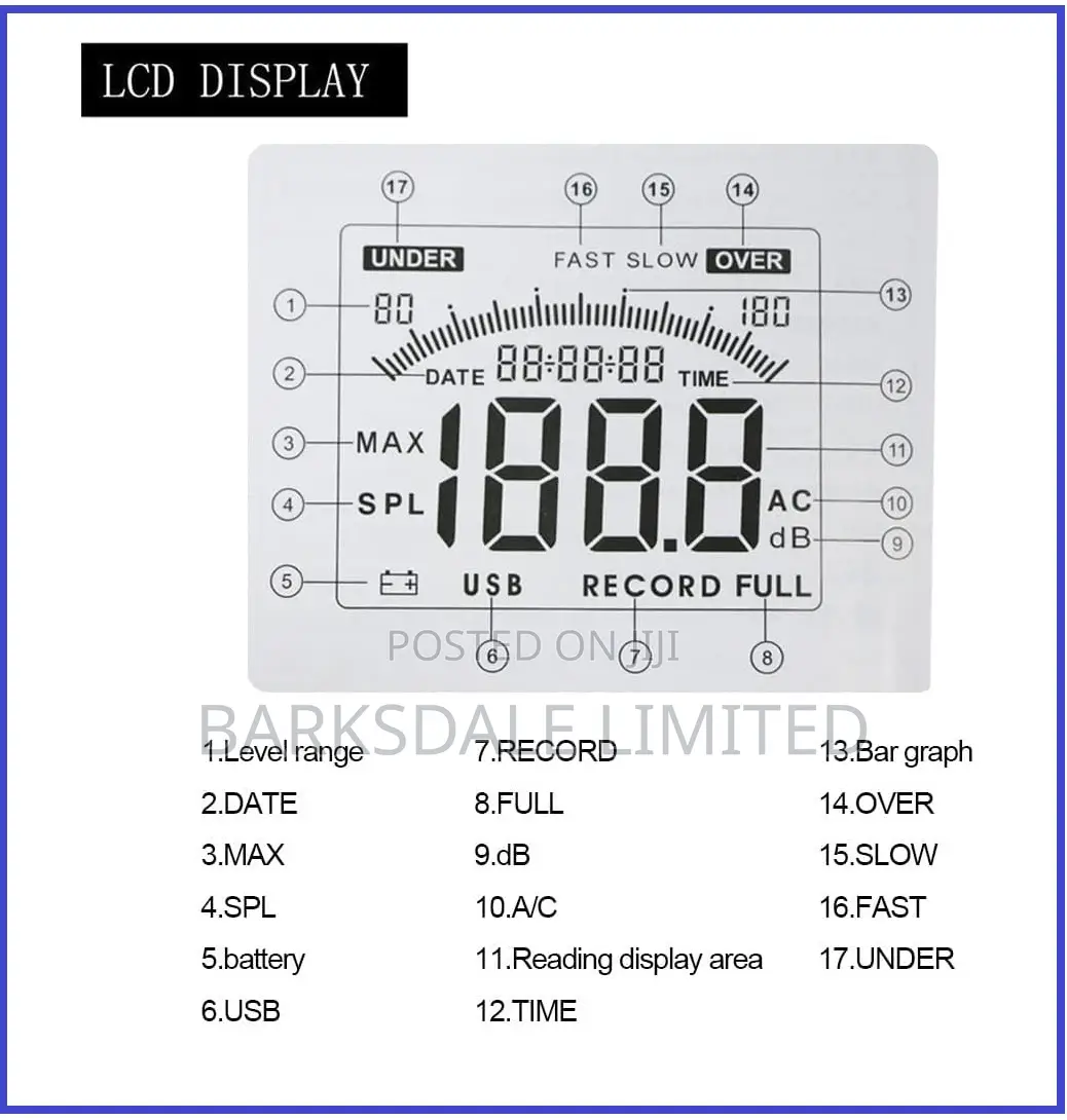 Professional Sound Level GM1357 Meter Audio Decibel Noise Db