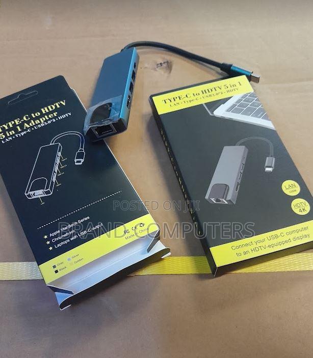 Type C to Hdmi 5 in 1 Hub Docking Station With Ethernet - main view