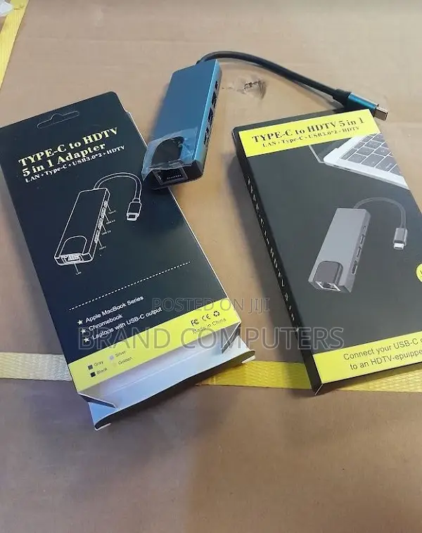 5 in 1 Usb-C Multiport Adapter With HDMI Ethernet
