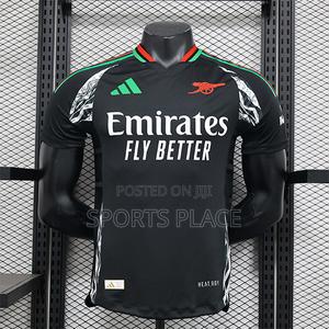 Arsenal Black Away Jersey 2024-25 Player Version Kit - thumbnail 2