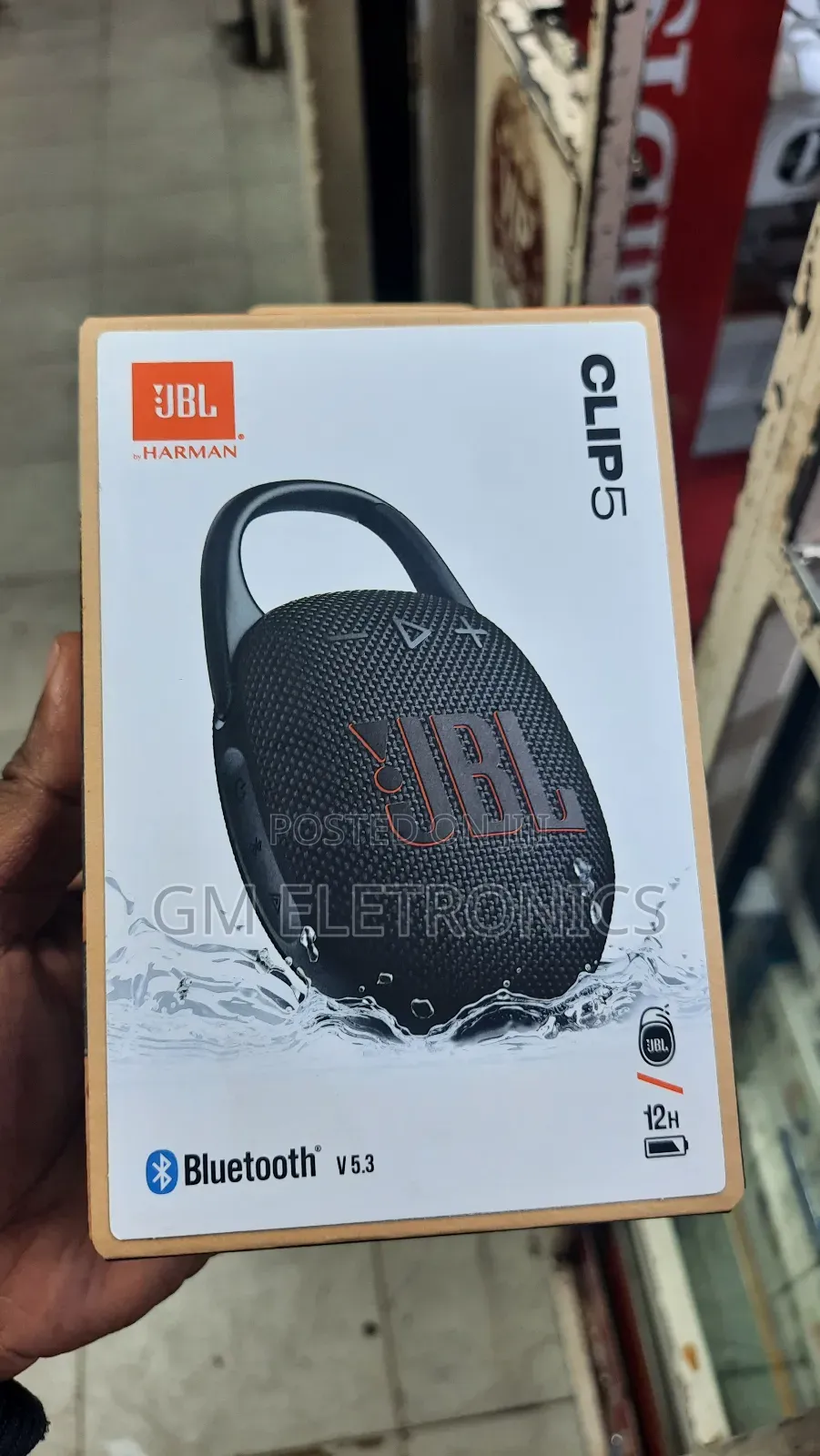 Original JBL Clip 5 Portable Bluetooth Speaker.