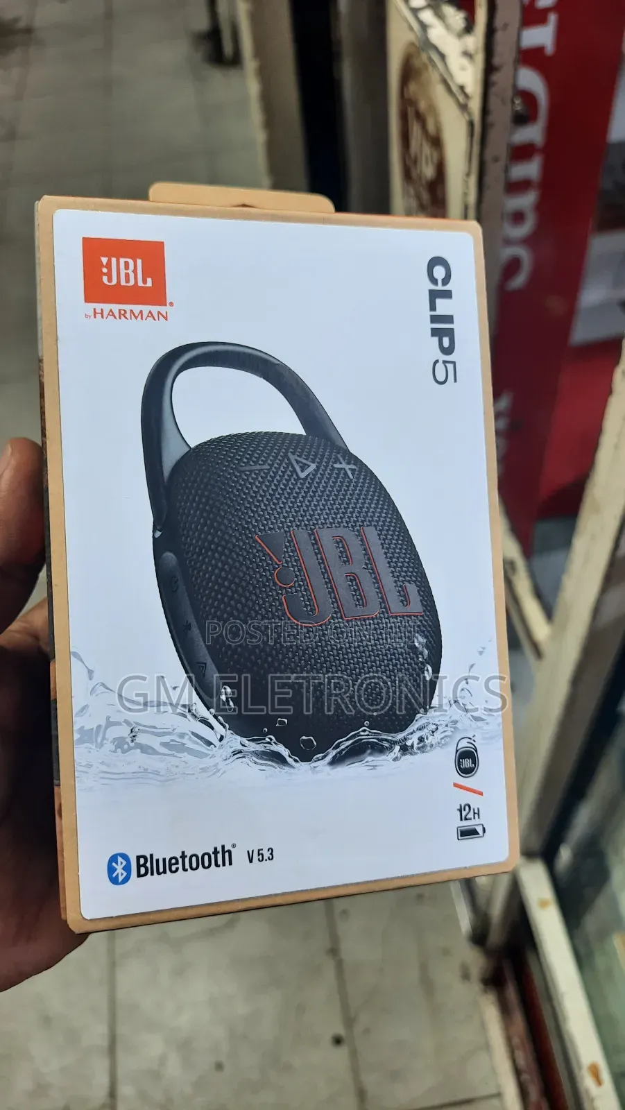 Original JBL Clip 5 Portable Bluetooth Speaker.
