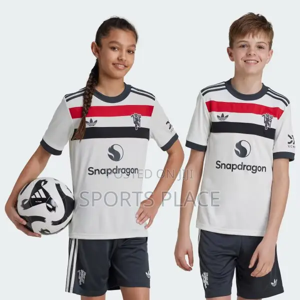 Manchester United Kids White Jersey 24-25 Man U Kit