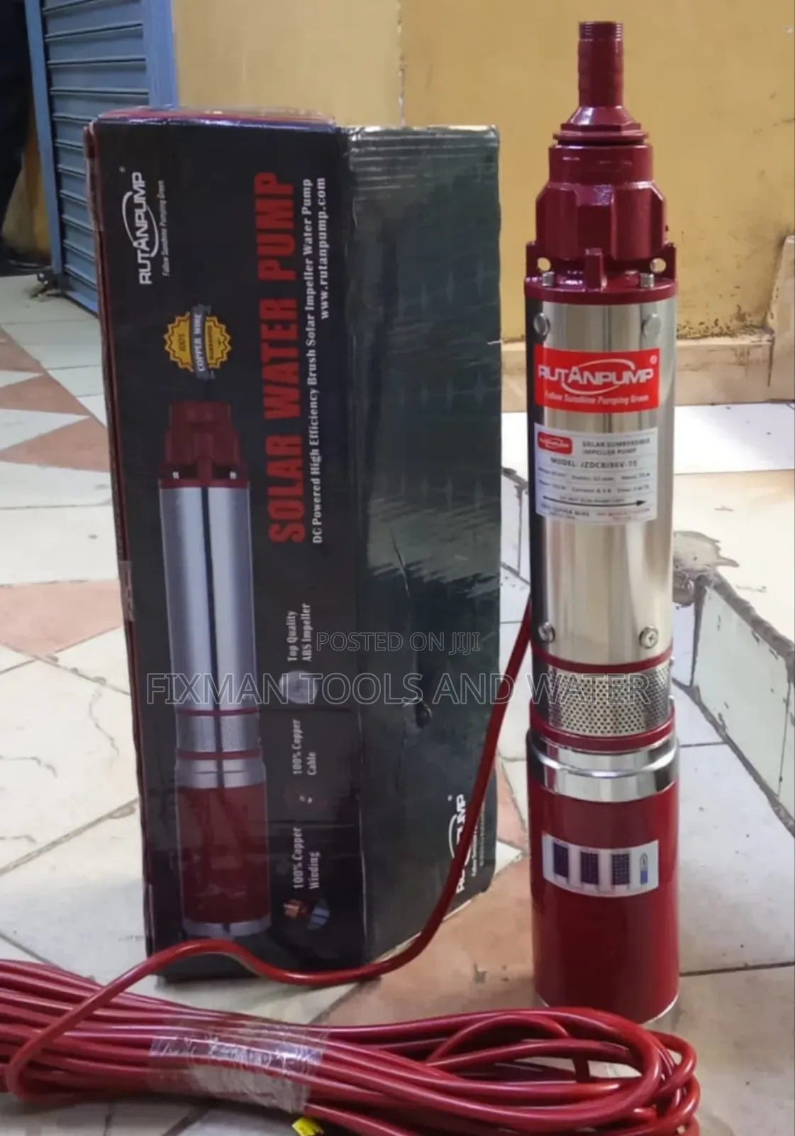 Powerful Solar Water Pump 75M Deep 750 Watts 96volt