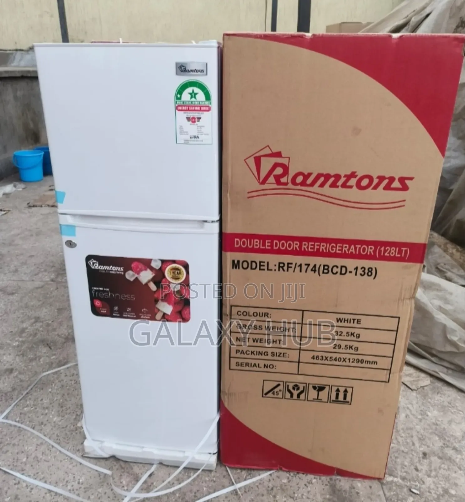 Ramtons 128 Litres Rf174 Double Door Refrigerator