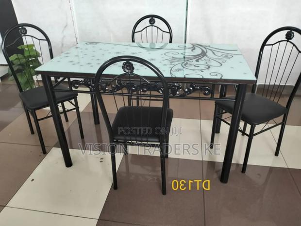 Executive White 4 Sitter Dinning Table - main view