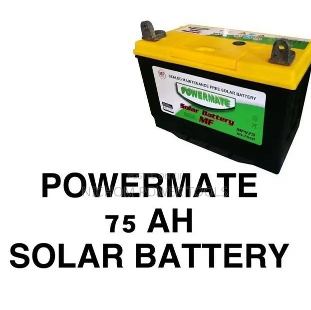 Powermate 75 AH Solar Battery Dry Cell Maintenance Solar Bat