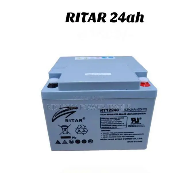 Ritar 24ah Solar Battery Non Mantainance Gel Battery