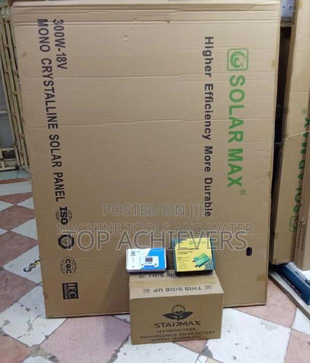 Solar Panel(Solarmax)300w+Battery 100AH+300w Solar Inverter
