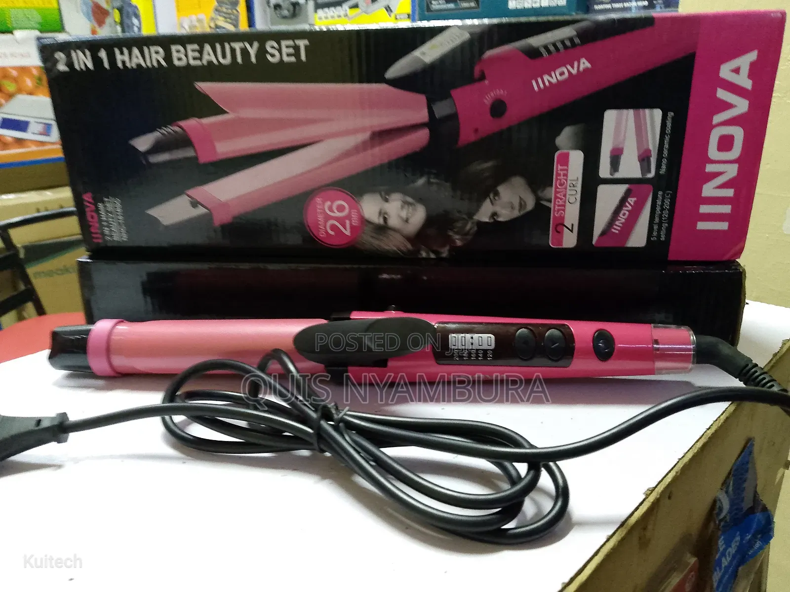 Hair Curler, Flat Iron 2in1