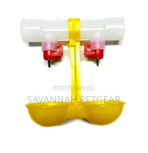 Double Chicken Nipple Drinker With Cup (Fixed Orange)-100pcs