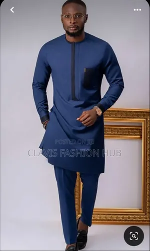 Navy Blue Long Sleeved Senator Suit