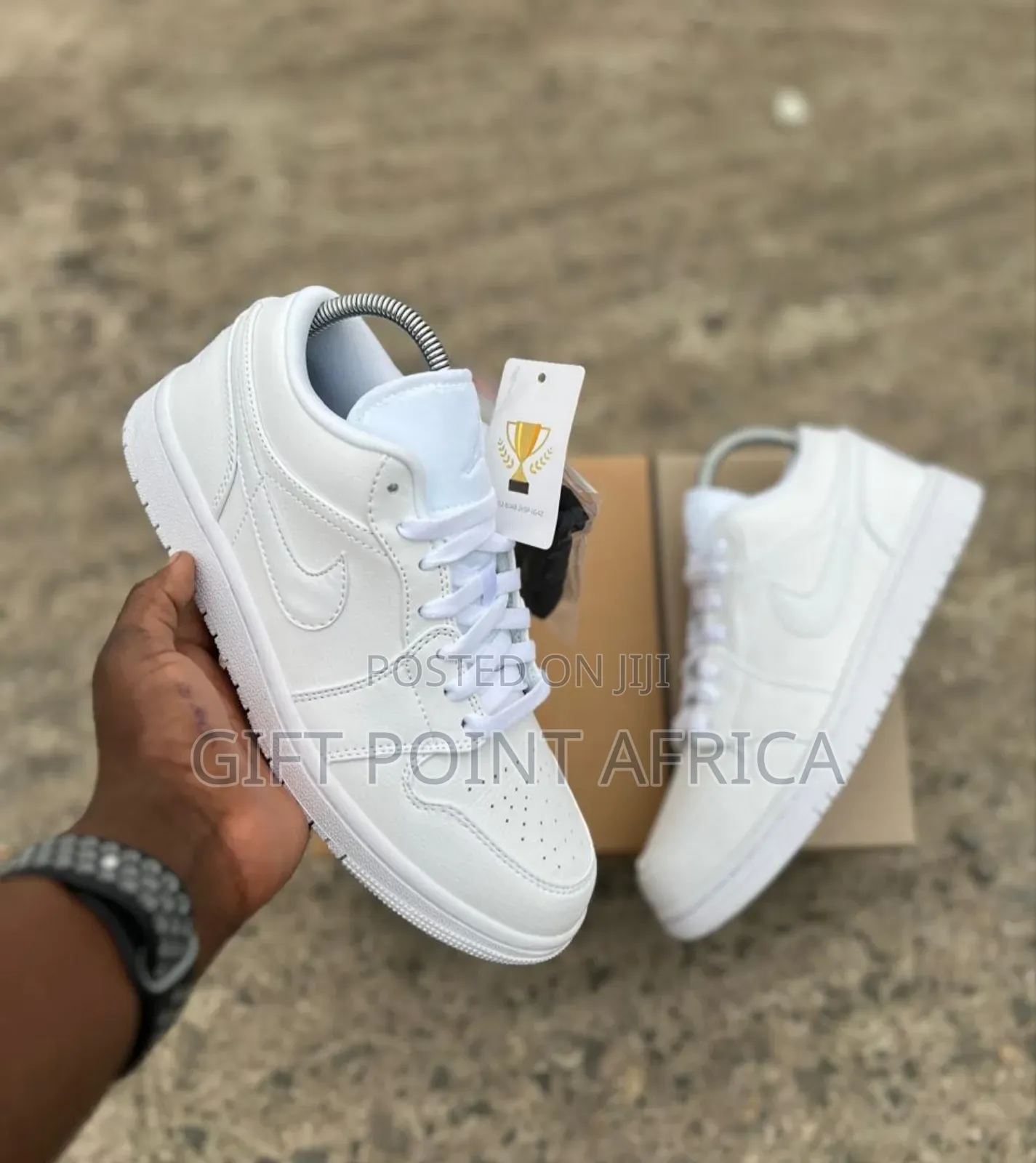 White Air Jordan 1 Unisex Sneakers