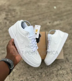 White Air Jordan 1 Unisex Sneakers