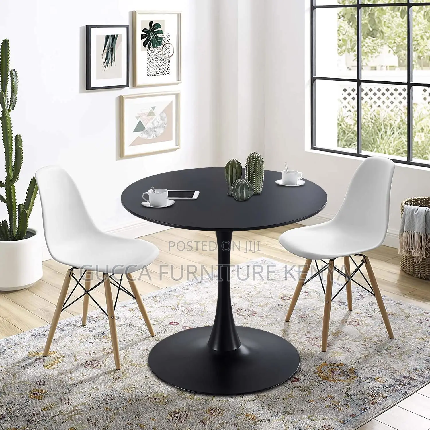 2-Seater Modern Pedestal Dining Table