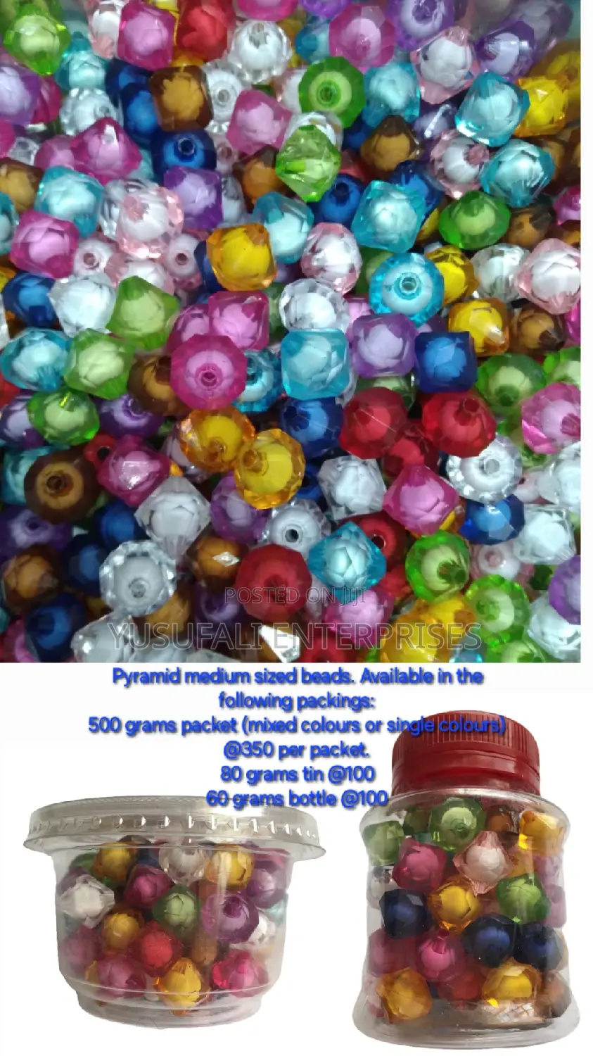 PYRAMID SHAPE Beads Big Size