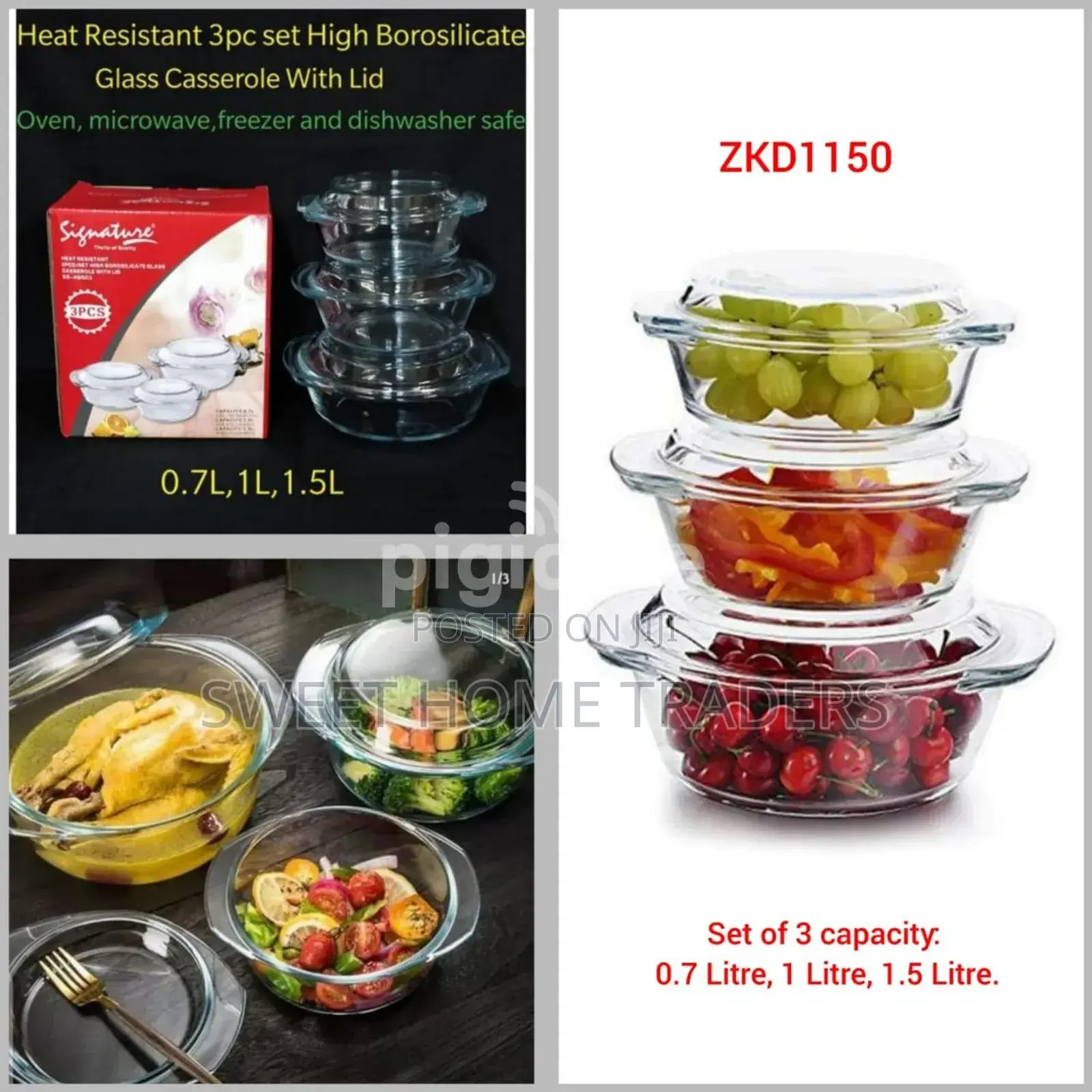 Set of 3 Signature Casserole at