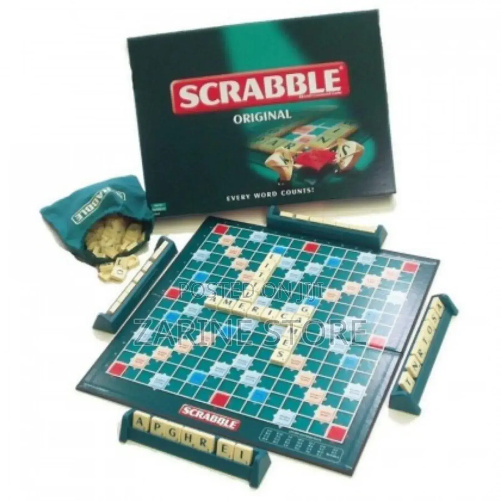 Scrabble Board Game 36 × 36 Cm, Family Word Game