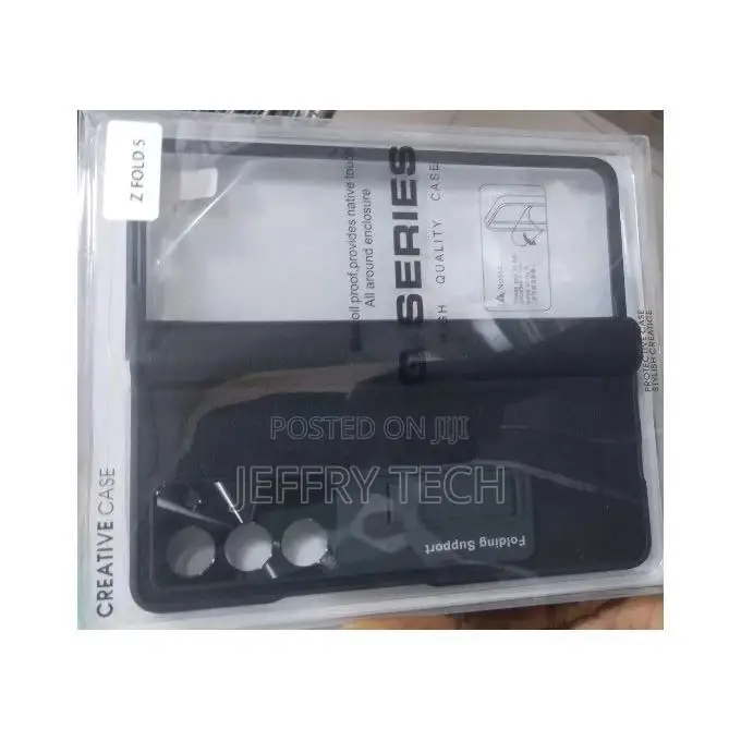 Leather Case for Samsung Galaxy Z Fold 5 Black