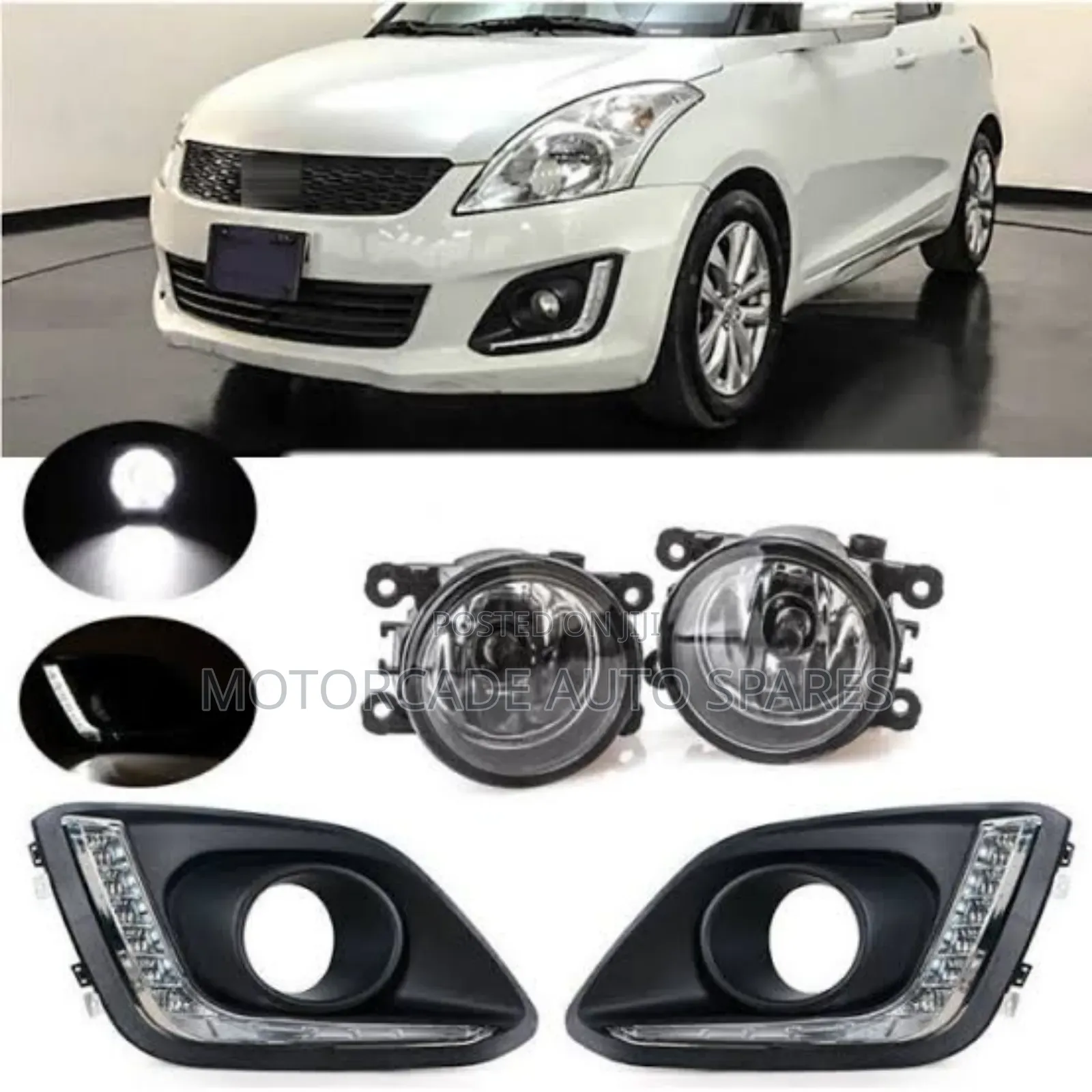 Suzuki Swift 2014/2015 Fog Lights With LED DRL Set