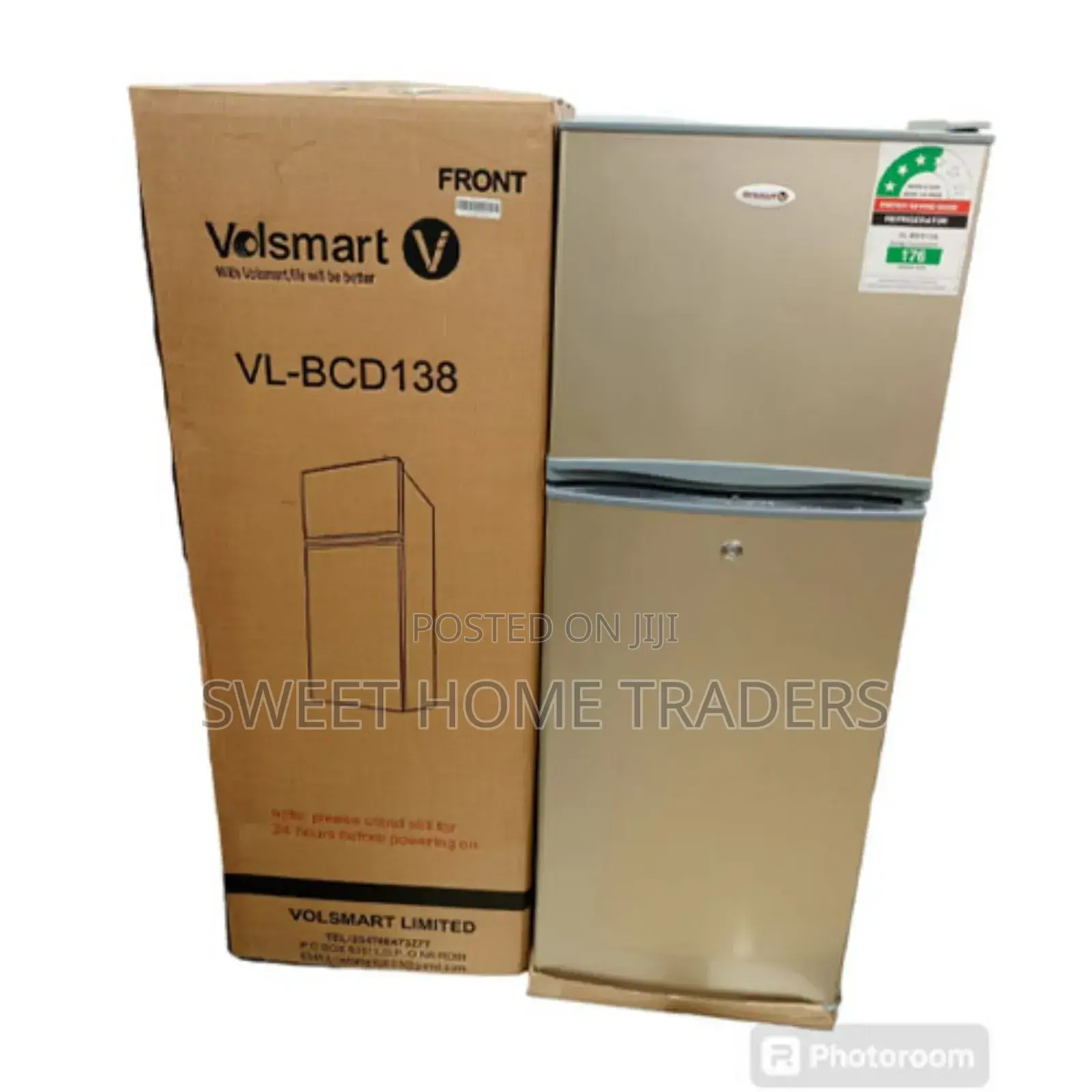 Volsmart 138litres Double Door Refrigerator , Double Door