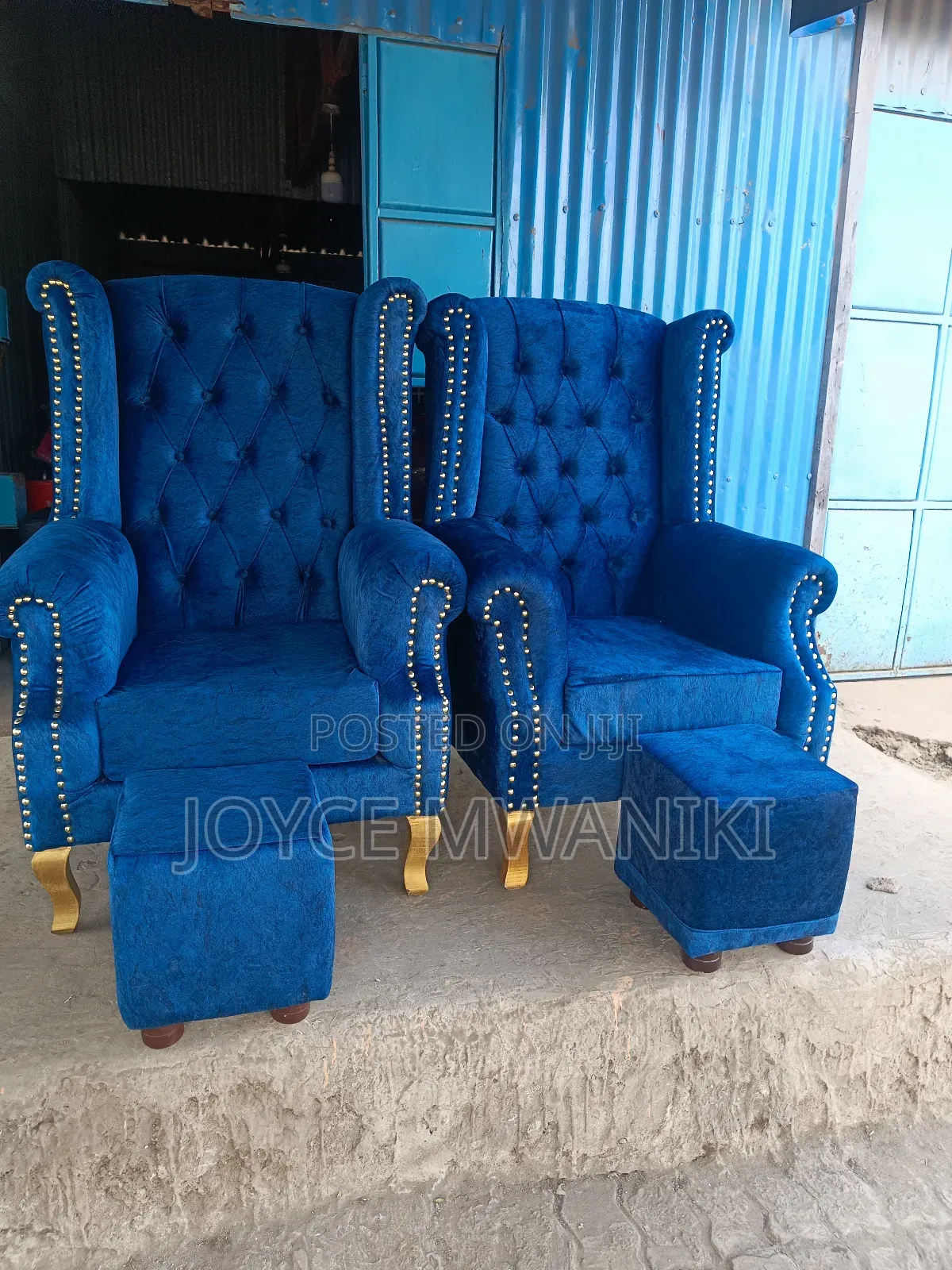2 King Chairs and Poufs or Pedicure Seats 