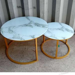 Marble Nesting Coffee Table White - thumbnail 2