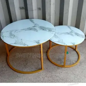 Marble Nesting Coffee Table White