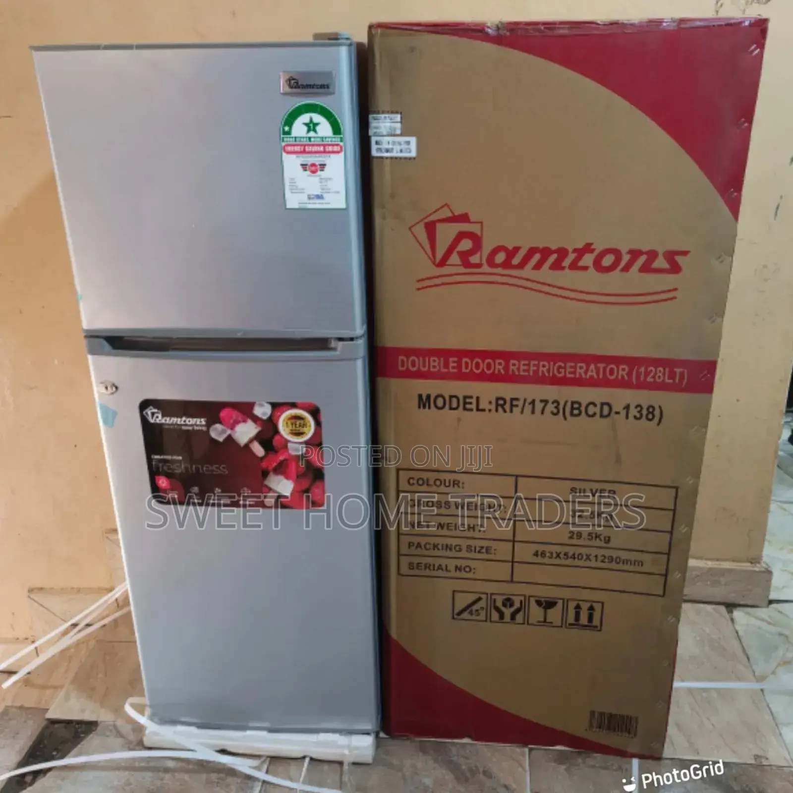 Ramtons 128 Litres Double Door Refrigerator