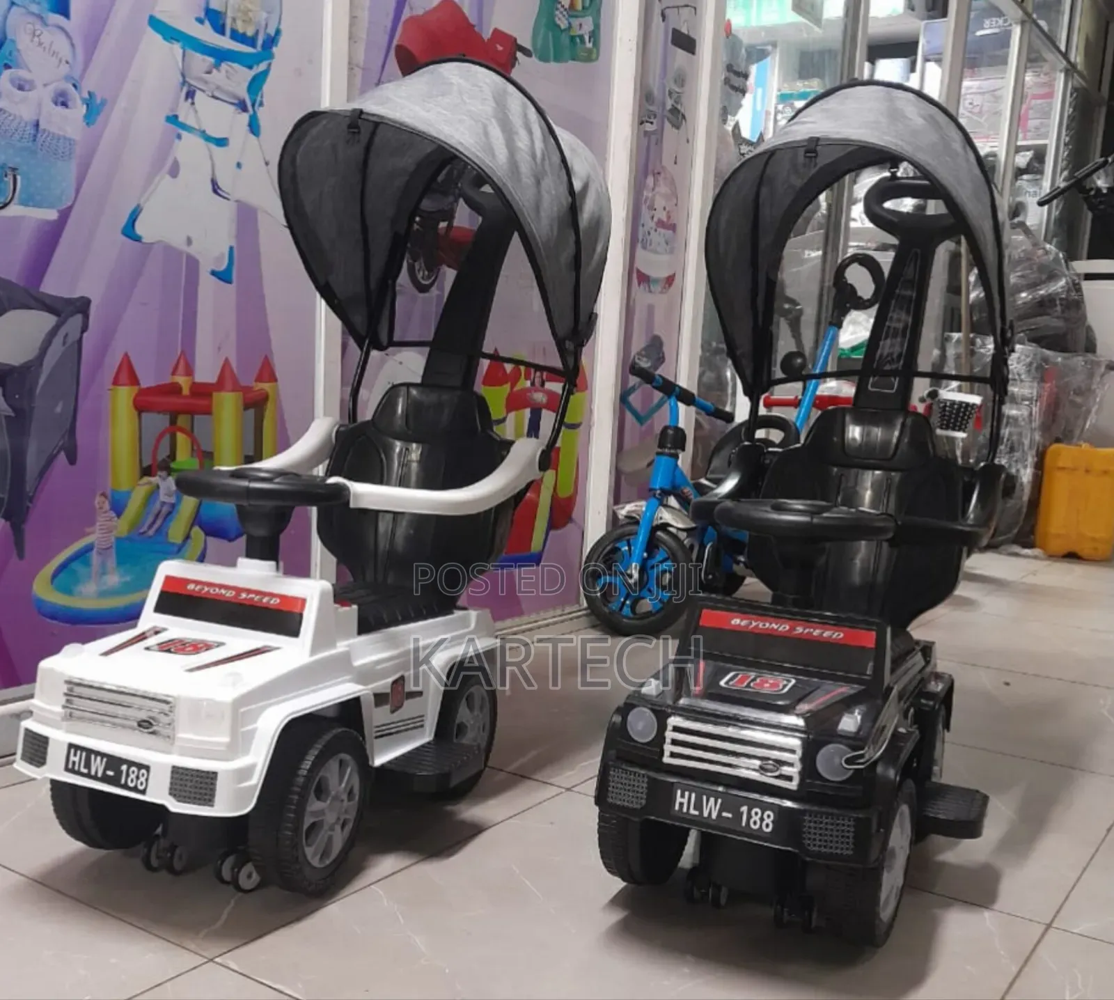 Kids’ Ride on Push Car With Canopy
