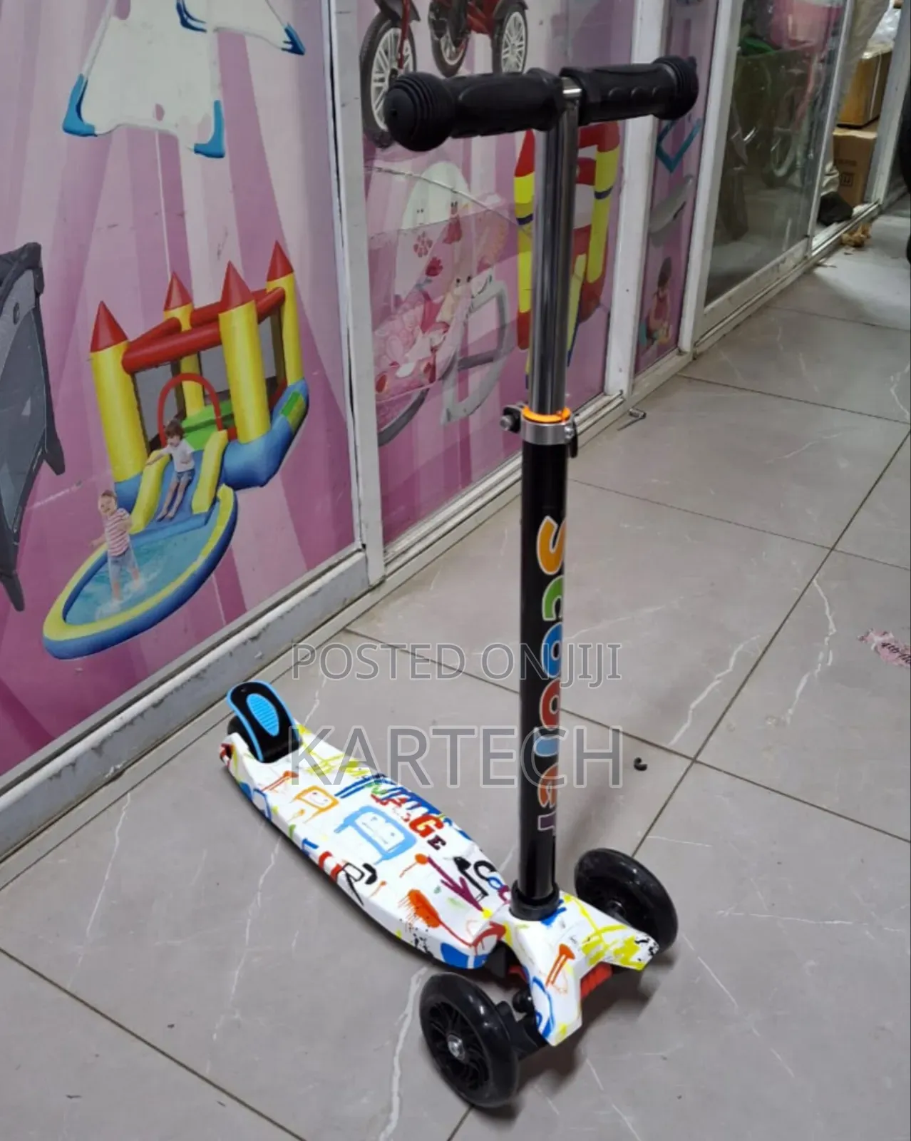 Graffiti Scooters With
Adjustable Handle Height 
C