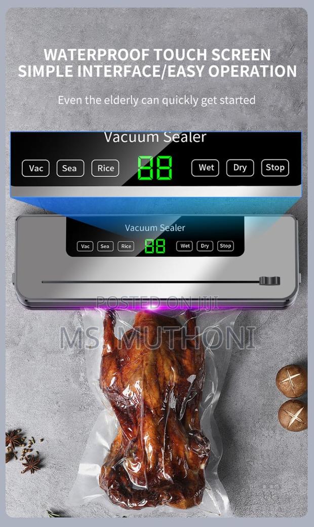Electric Vacuum Sealer Machine With 10pcs Packaging Papers - thumbnail 4
