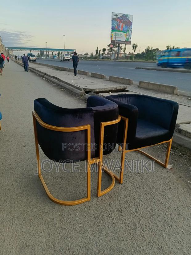 Styling Chairs, Black Velvet and Gold - main view