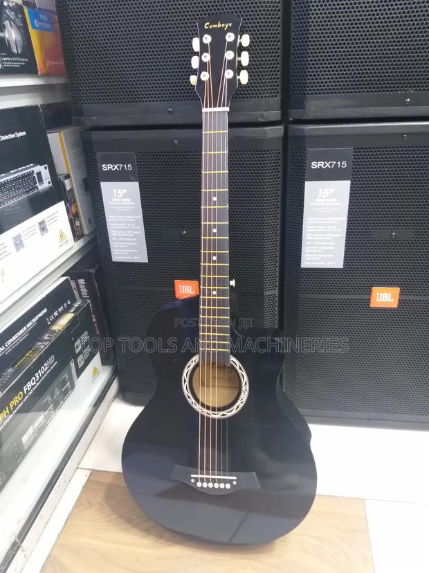 Black Size 38 6 Strings Acoustic Guitar - main view