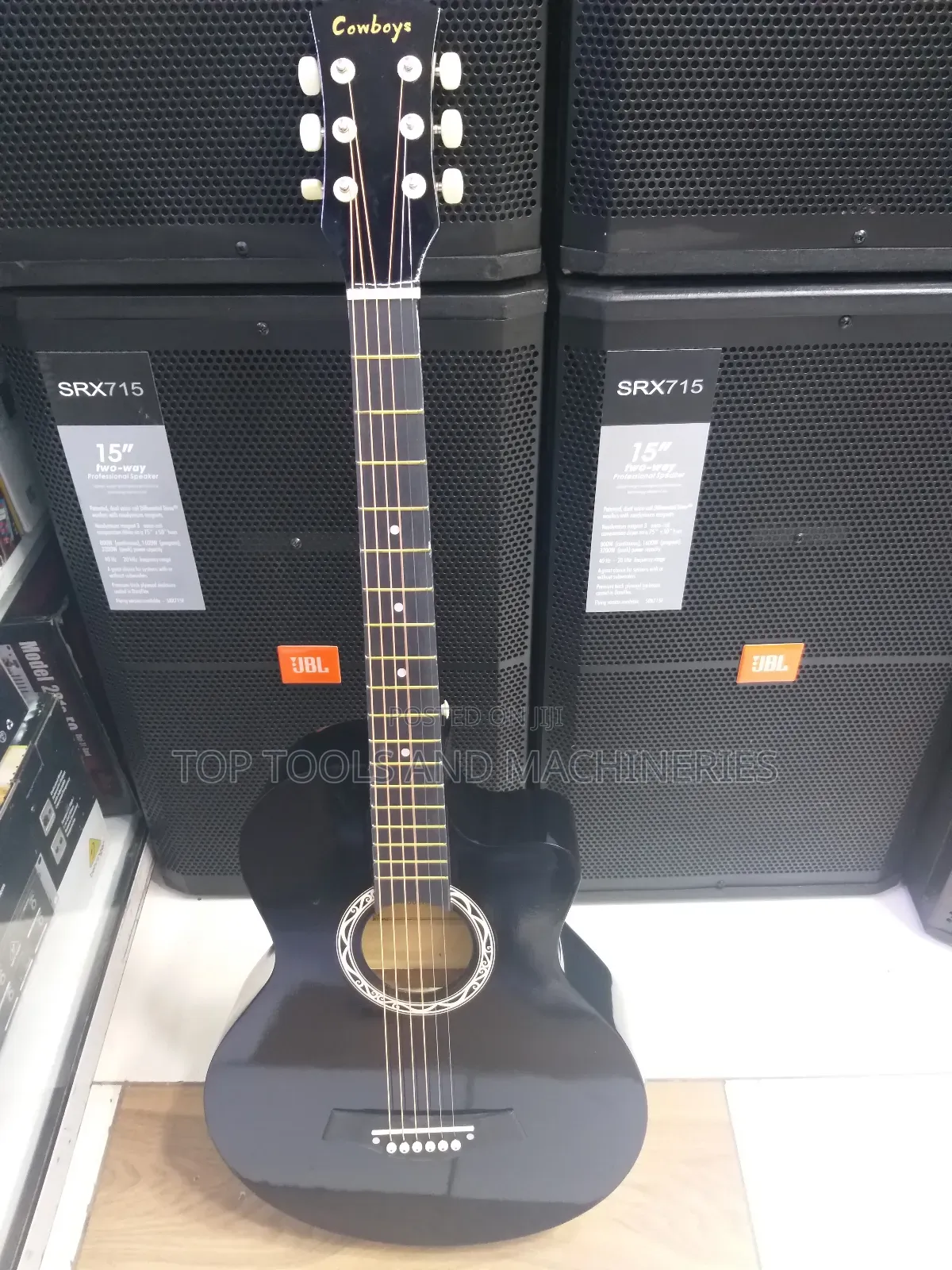 Black Size 38 6 Strings Acoustic Guitar